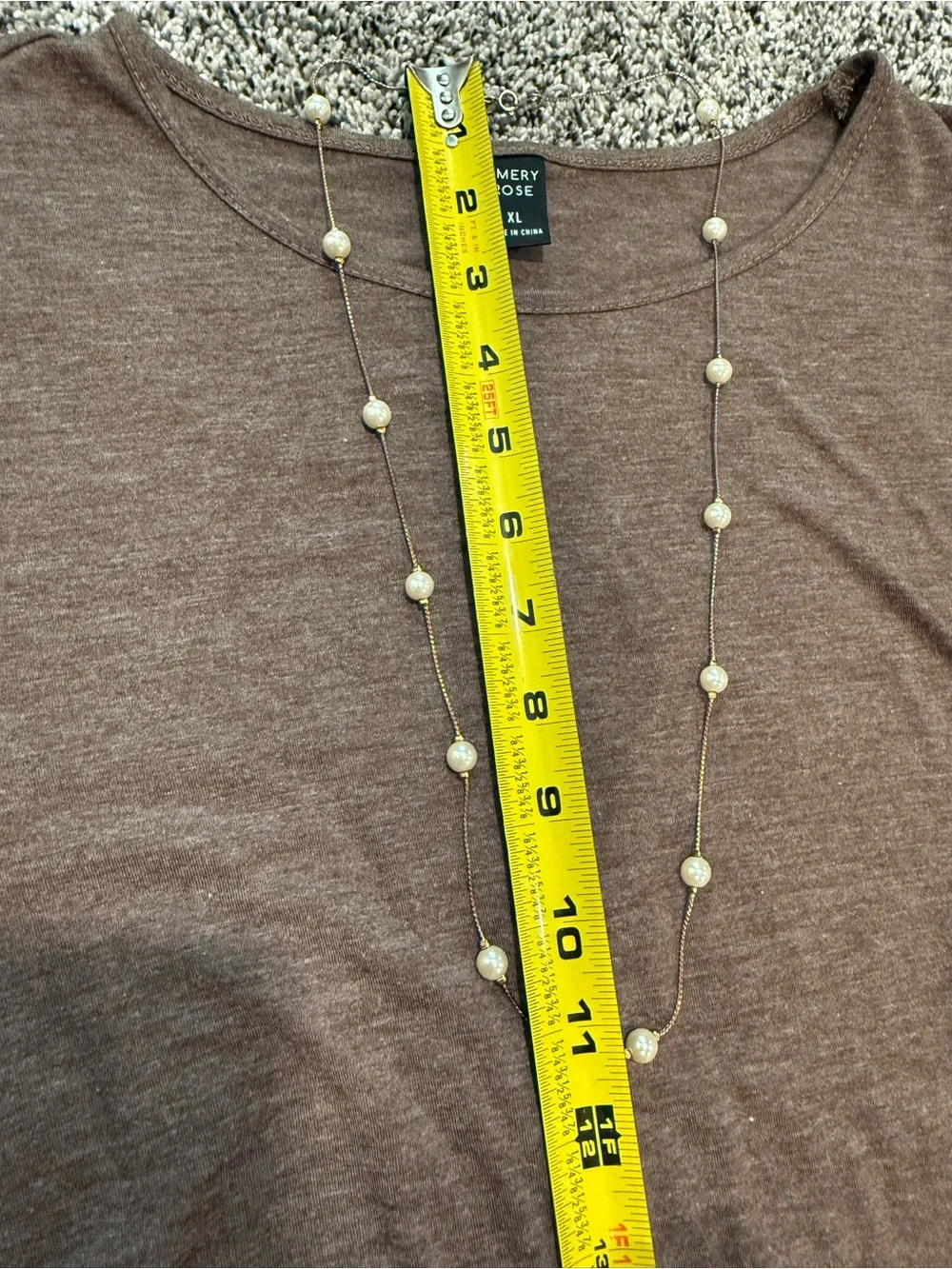 Gold and Cream Bead Long Necklace